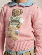 Polo Ralph Lauren пуловер за деца от памук розов 312B17822001