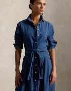Polo Ralph Lauren разкроена рокля от деним синя 211B23998
