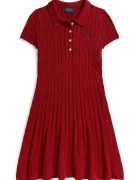 Polo Ralph Lauren разкроена рокля от памук червена 313916526502