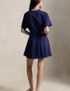 Polo Ralph Lauren разкроена рокля от памук JERSY-KNT-DRESSES тъмносиня 211A96342004
