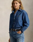 Polo Ralph Lauren риза дамска от деним синя 211B17146