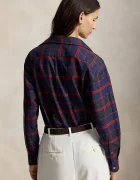 Polo Ralph Lauren риза дамска от памук червена на каре 211B23715