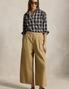 Polo Ralph Lauren риза дамска от памук кафява на каре 211B36267