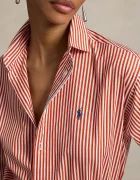Polo Ralph Lauren риза дамска от памук оранжева на райе 211910743