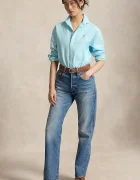 Polo Ralph Lauren риза дамска от памук синя 211B28999