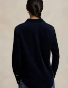 Polo Ralph Lauren риза дамска от памук тъмносиня 211A93203