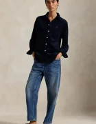 Polo Ralph Lauren риза дамска от памук тъмносиня 211A93203