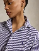Polo Ralph Lauren риза дамска от памук виолетова на райе 211910743