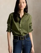Polo Ralph Lauren риза дамска от памук зелена 211A92177