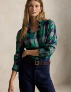 Polo Ralph Lauren риза дамска от памук зелена 211B36268