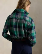 Polo Ralph Lauren риза дамска от памук зелена 211B36268