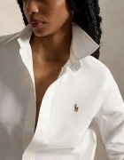 Polo Ralph Lauren Риза дамска в бяло със стандартна кройка с класическа яка 211941520
