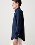 Polo Ralph Lauren риза мъжка от лен Long Sleeve Sport Shirt тъмносиня 710966294