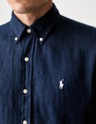 Polo Ralph Lauren риза мъжка от лен Long Sleeve Sport Shirt тъмносиня 710966294