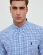 Polo Ralph Lauren Риза мъжка в синьо с кройка по тялото яка копче 710928254
