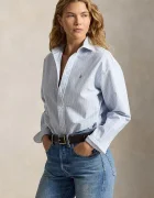Polo Ralph Lauren риза тип Оксфорд дамска от памук синя 211B21507