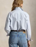 Polo Ralph Lauren риза тип Оксфорд дамска от памук синя 211B21507