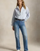 Polo Ralph Lauren риза тип Оксфорд дамска от памук синя 211B21507