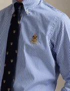 Polo Ralph Lauren Риза в синьо със стандартна кройка с класическа яка 710965413