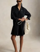 Polo Ralph Lauren рокля от памук MW CTN PW-WVN-DRESSES черна 211B19986002