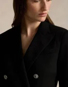 Polo Ralph Lauren Сако с вълна в тъмносиньо с двуредно закопчаване с изчистен дизайн