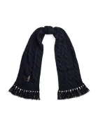 Polo Ralph Lauren шал дамски от вълнена материя тъмносин 455P18119