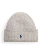Polo Ralph Lauren шапка beanie дамска от мериносова вълна сива 455954355