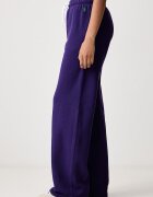 Polo Ralph Lauren спортен панталон дамски с памук виолетов с висока талия 211977959