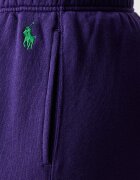 Polo Ralph Lauren спортен панталон дамски с памук виолетов с висока талия 211977959