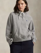 Polo Ralph Lauren Суичър ARCTIC FLEECE в сиво с качулка с меланжов десен 211971698004