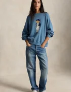 Polo Ralph Lauren суичър дамски с памук син 211B17778