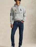 Polo Ralph Lauren Суичър мъжки в сиво с качулка с десен 710P03957