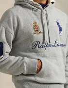 Polo Ralph Lauren Суичър мъжки в сиво с качулка с десен 710P03957