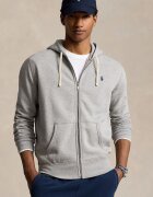 Polo Ralph Lauren Суичър RL Fleece Longsleeve в сиво с качулка с изчистен дизайн 710813297