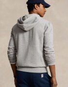 Polo Ralph Lauren Суичър RL Fleece Longsleeve в сиво с качулка с изчистен дизайн 710813297