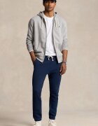 Polo Ralph Lauren Суичър RL Fleece Longsleeve в сиво с качулка с изчистен дизайн 710813297