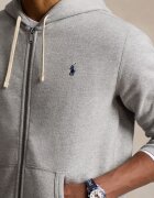 Polo Ralph Lauren Суичър RL Fleece Longsleeve в сиво с качулка с изчистен дизайн 710813297