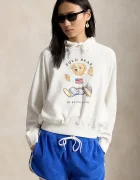Polo Ralph Lauren суичър с качулка дамски от памук бял 211A12745