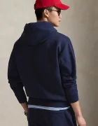 Polo Ralph Lauren Суичър с памук в тъмносиньо с качулка с изчистен дизайн 710B14761