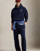 Polo Ralph Lauren Суичър с памук в тъмносиньо с качулка с изчистен дизайн 710B14761