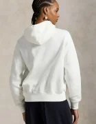 Polo Ralph Lauren суичър с цип и качулка дамски с памук бял 211971699