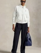 Polo Ralph Lauren суичър с цип и качулка дамски с памук бял 211971699