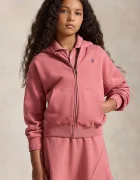 Polo Ralph Lauren суичър с цип и качулка за деца с памук розов 313950936501