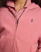 Polo Ralph Lauren суичър с цип и качулка за деца с памук розов 313950936501