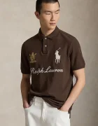 Polo Ralph Lauren тениска с яка мъжка от памук кафява 710B20009