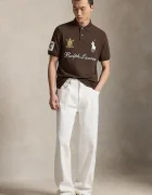 Polo Ralph Lauren тениска с яка мъжка от памук кафява 710B20009