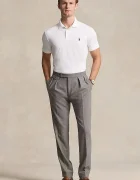 Polo Ralph Lauren тениска с яка мъжка от памук с еластан бяла 710941439