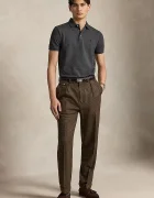 Polo Ralph Lauren тениска с яка мъжка от памук с еластан сива 710941439