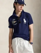Polo Ralph Lauren тениска с яка мъжка от памук тъмносиня 710B21921