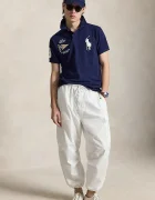 Polo Ralph Lauren тениска с яка мъжка от памук тъмносиня 710B21921